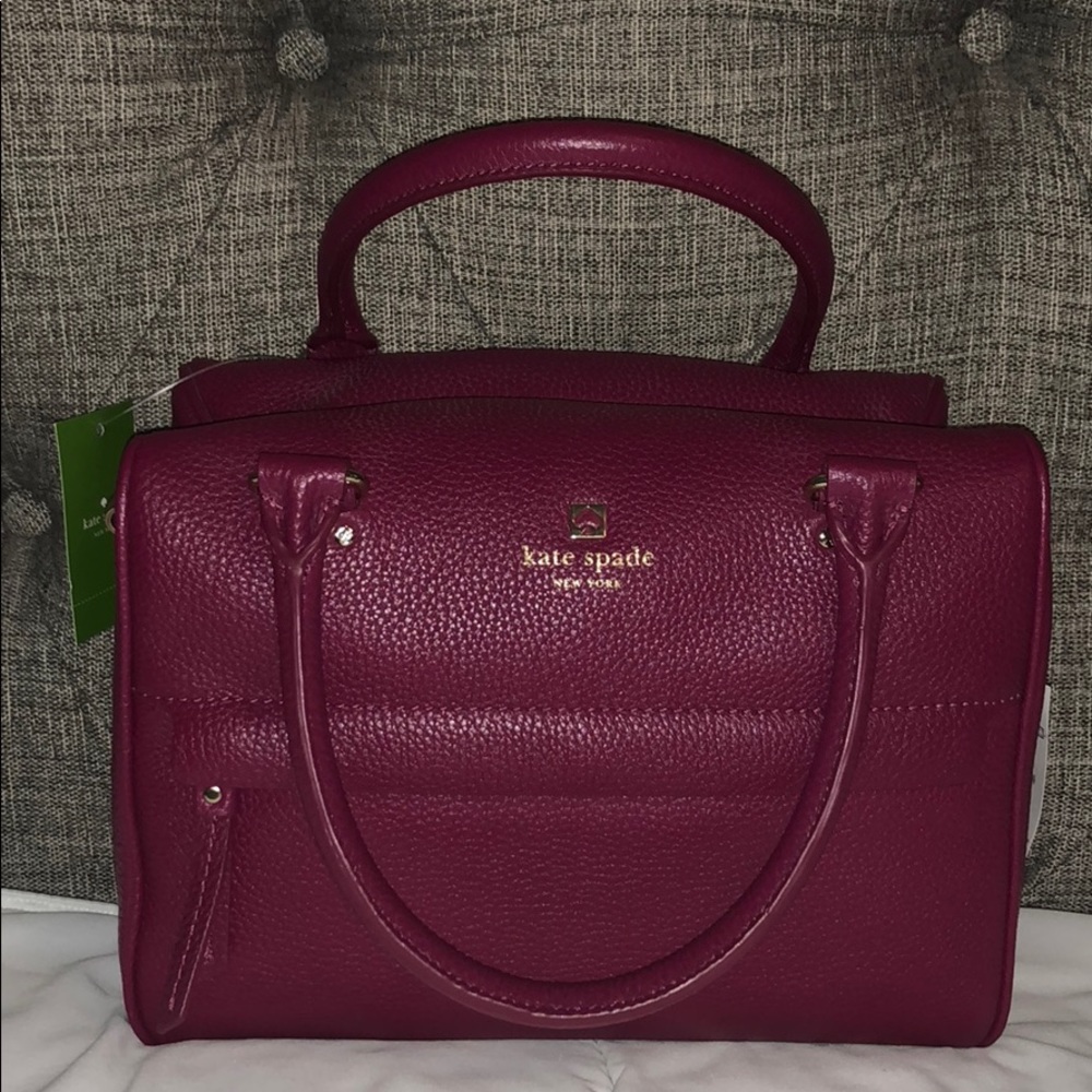 Kate Spade ♠️ Grant Park Red Plum Purse - Picture 3 of 4